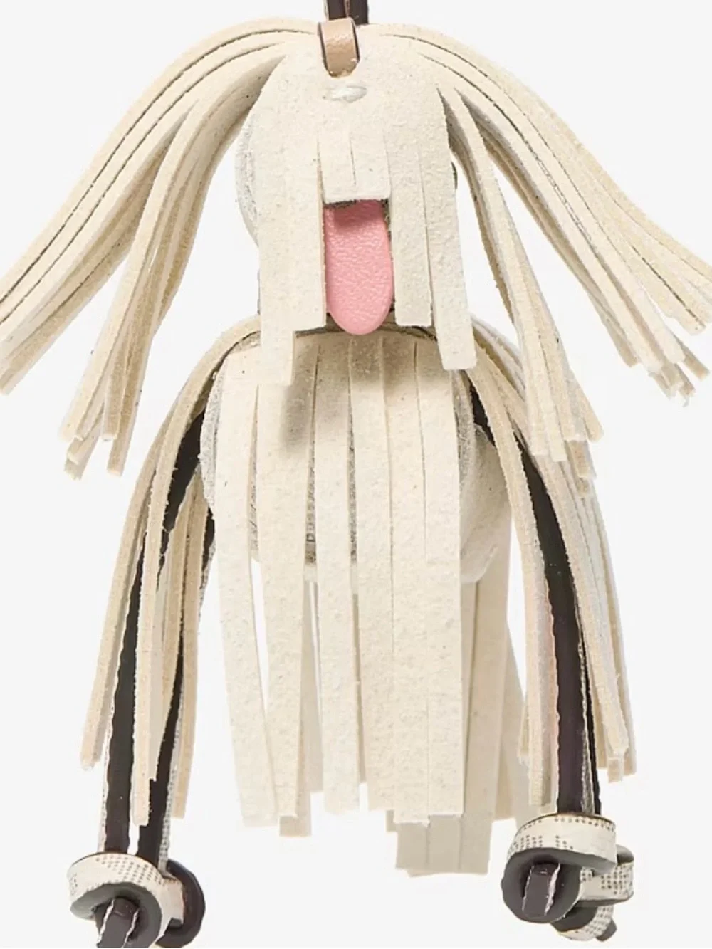 Michael Kors Fringe Leather Shaggy Dog Charm